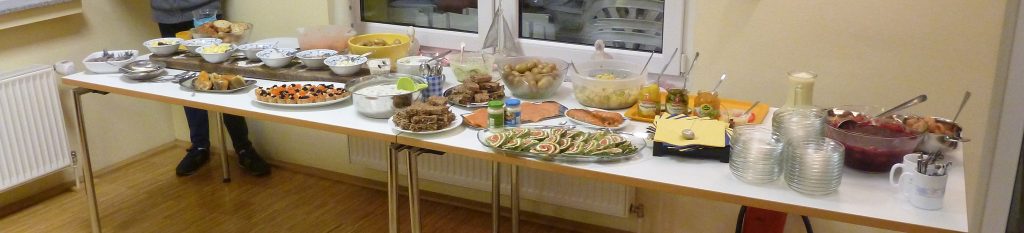 Buffet beim Fischessen 2017