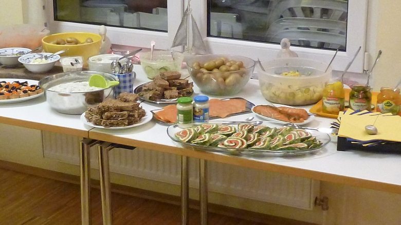 Buffet beim Fischessen 2017